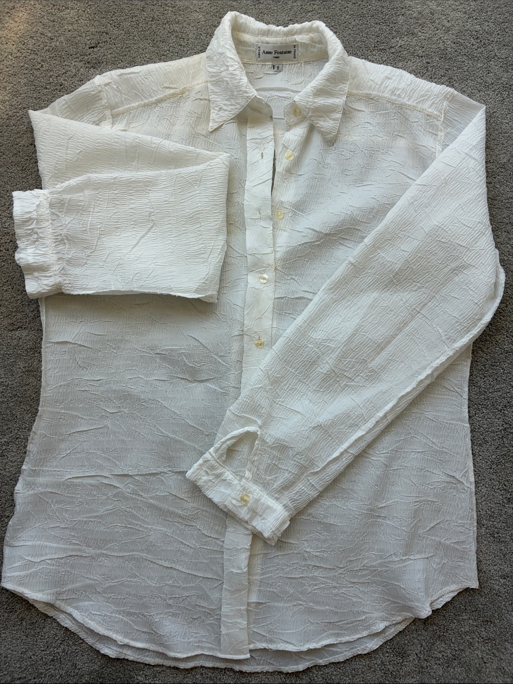 Anne Fontaine Textured Button-Down Shirt